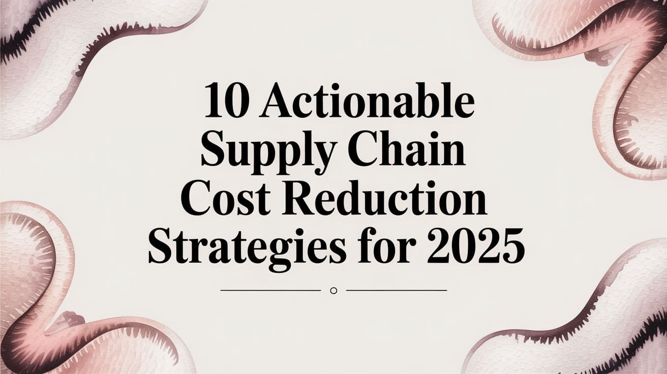 10 Actionable Supply Chain Cost Reduction Strategies for 2025