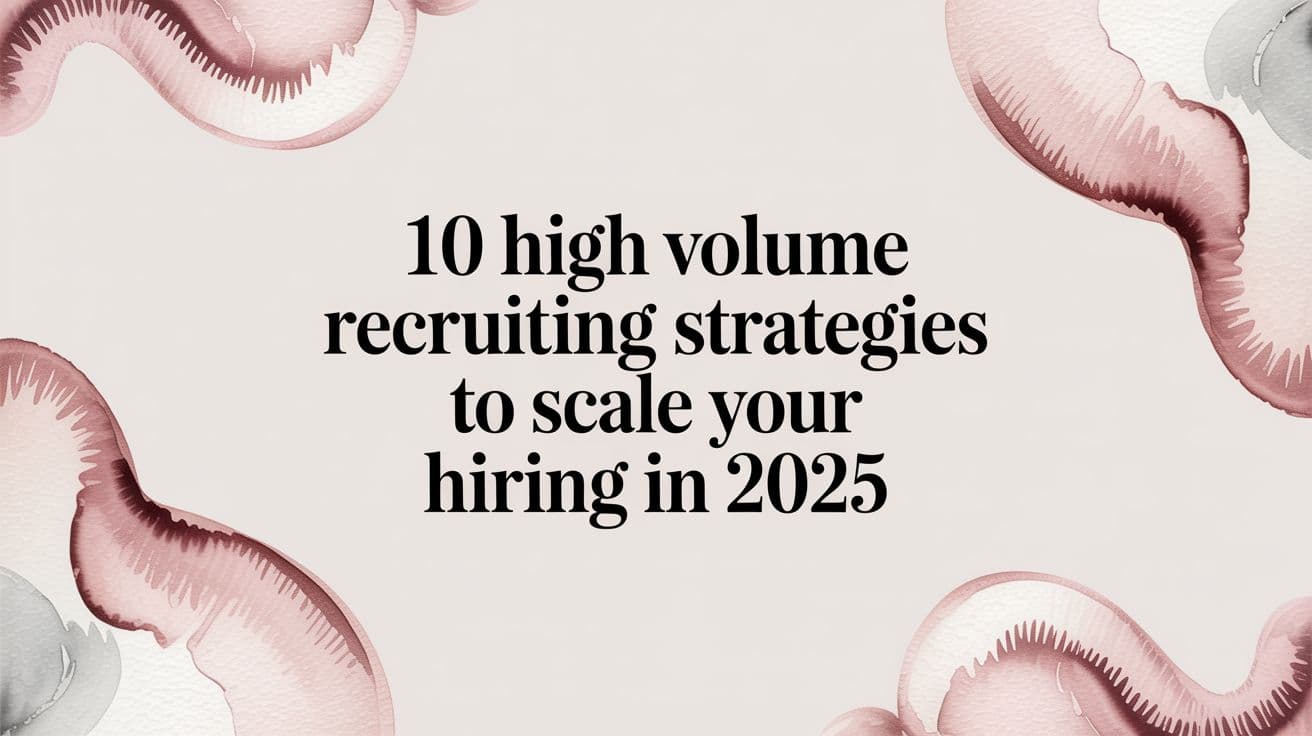 10 High Volume Recruiting Strategies to Scale Your Hiring in 2025