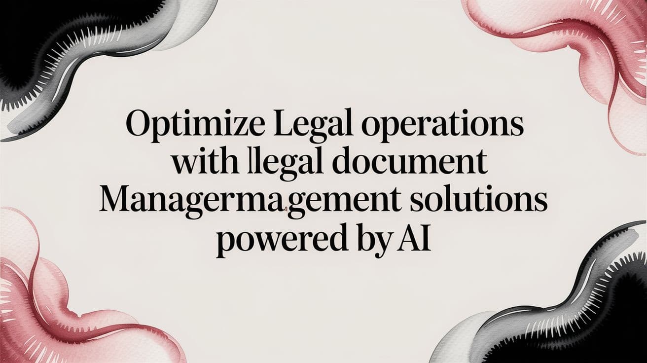 Optimize Legal Operations with legal document management solutions Powered by AI