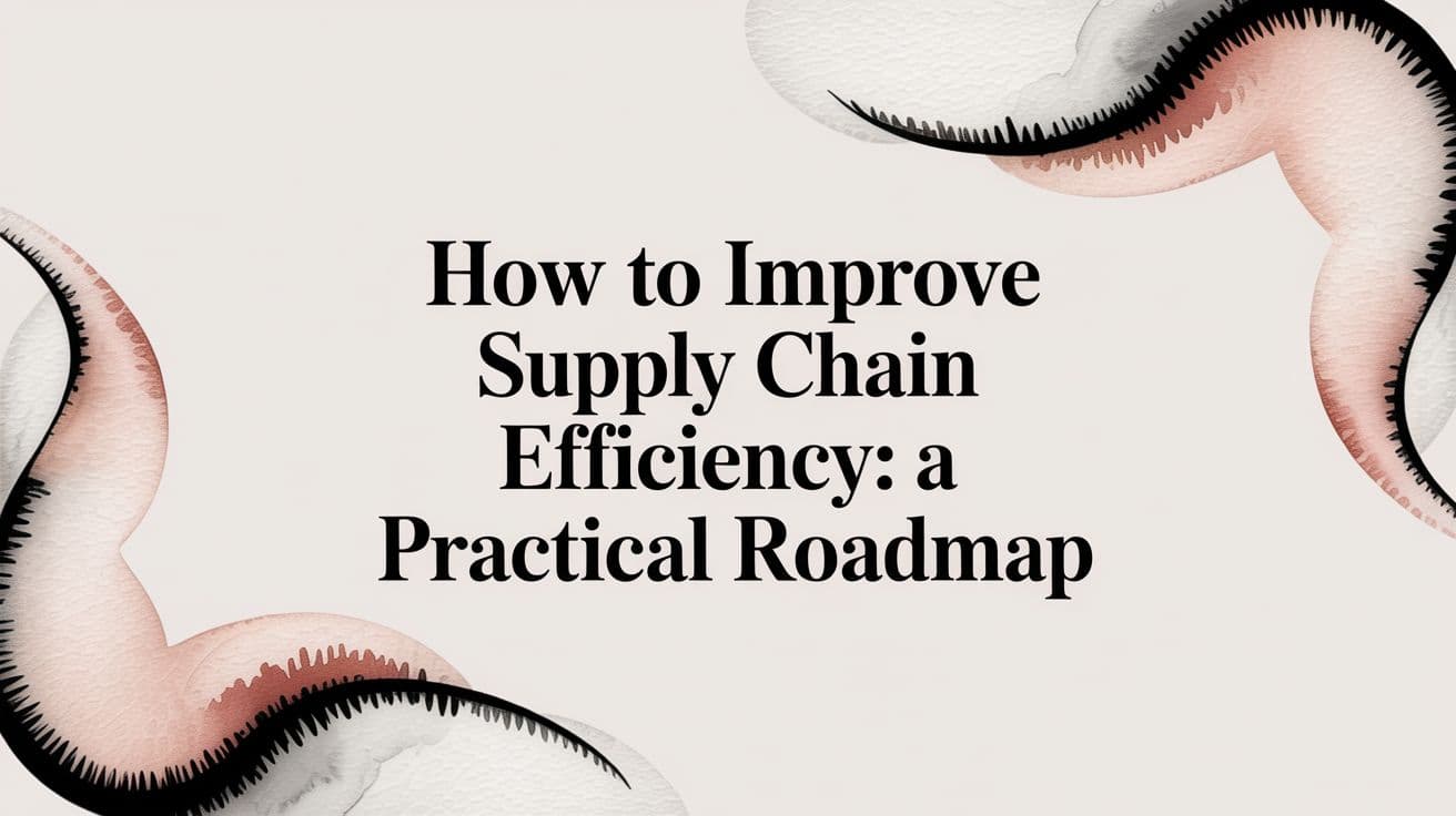 how to improve supply chain efficiency: A Practical Roadmap
