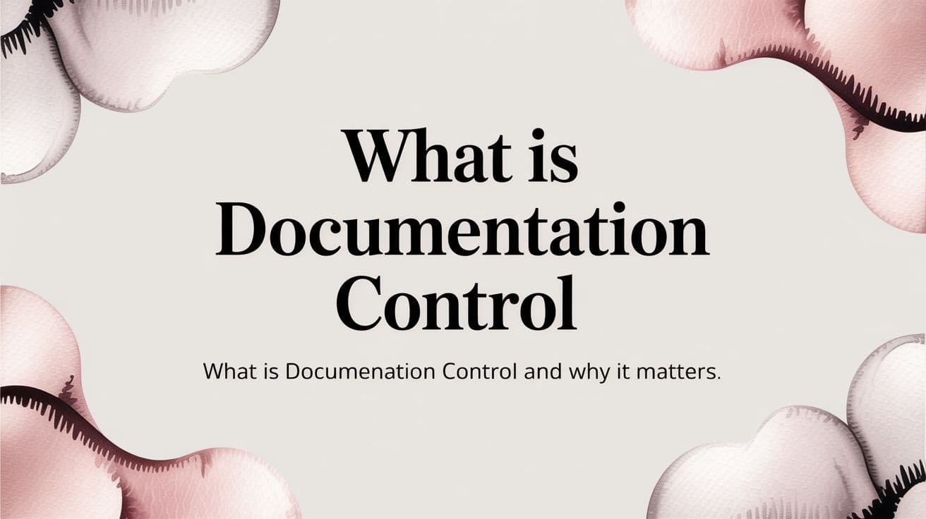 What is Documentation Control: what is documentation control and why it matters