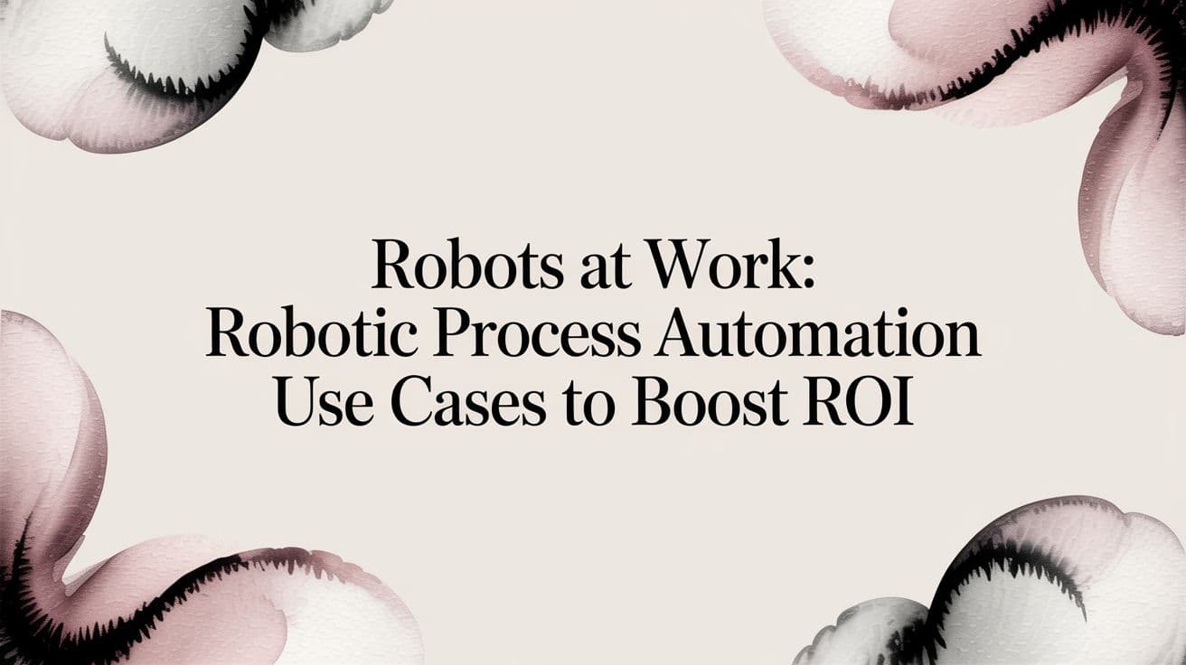 Robots at Work: robotic process automation use cases to boost ROI