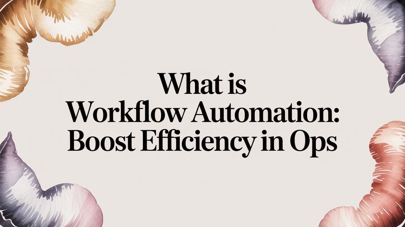 what is workflow automation: boost efficiency in ops