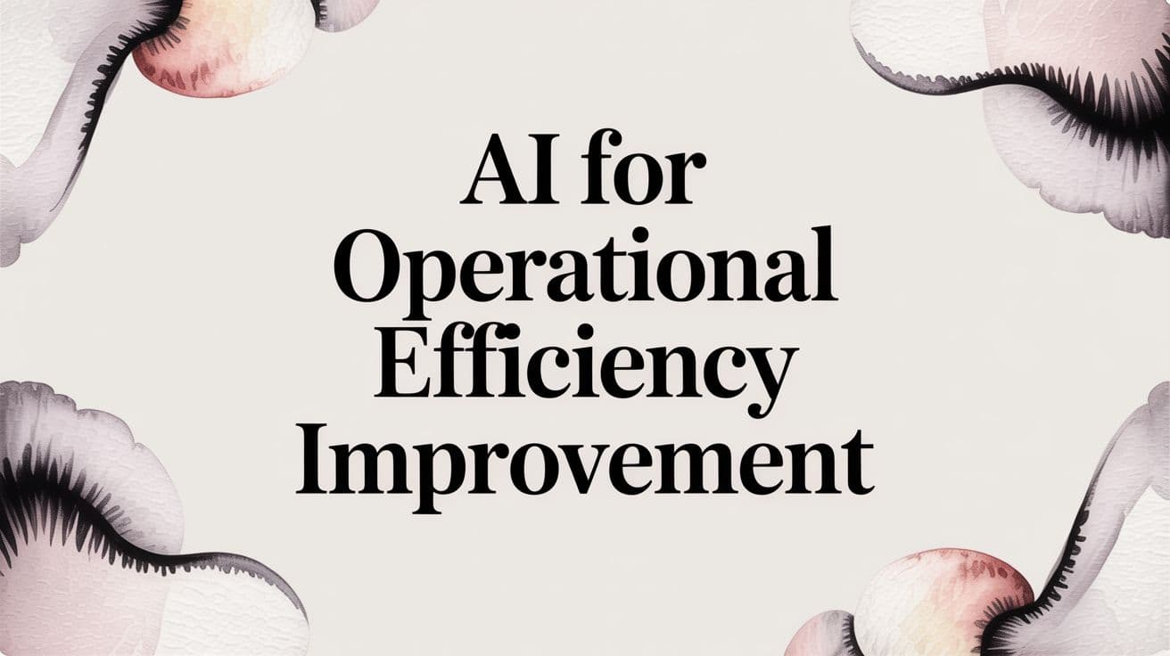 AI for Operational Efficiency Improvement