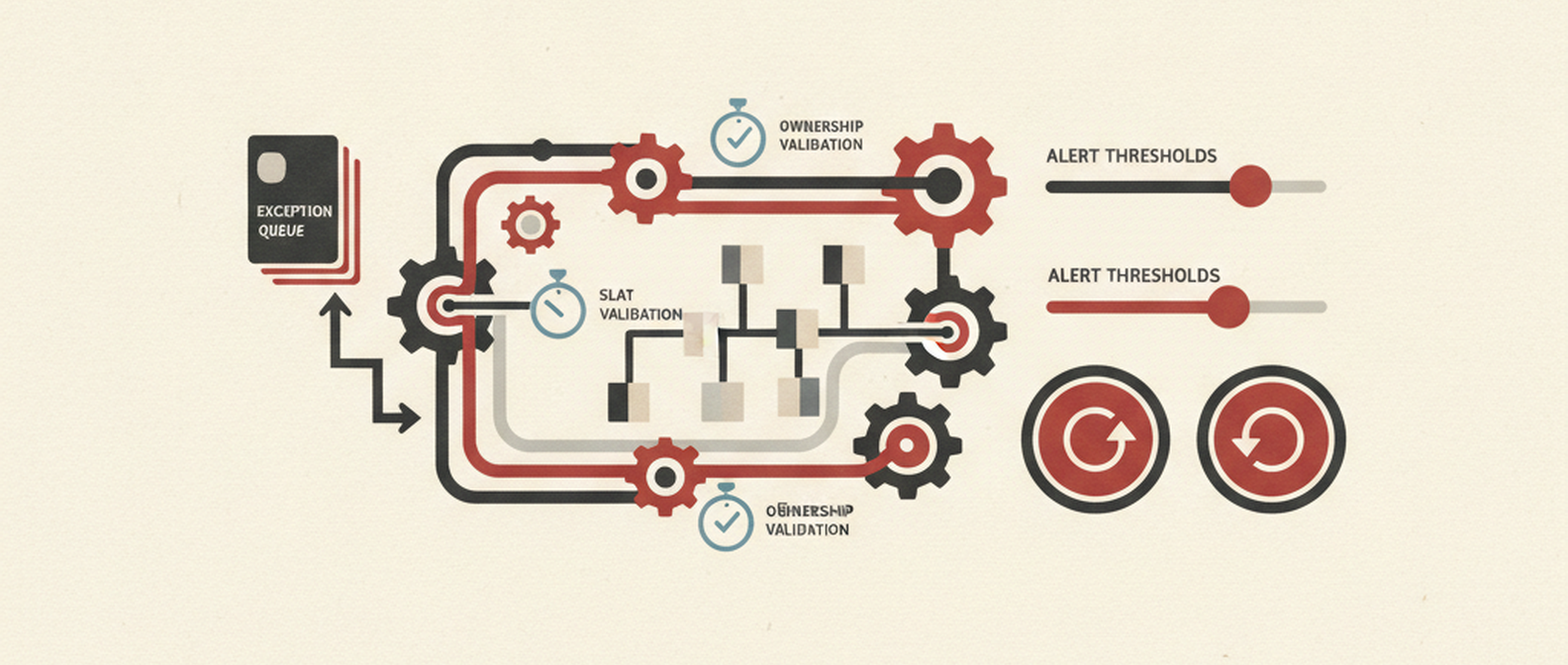 Lead routing automation monitoring dashboard with SLA timers and exception queues